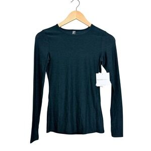 Beyond Yoga Spacedye Long Sleeve Crew Neck Top Green Butter Soft Womens XS